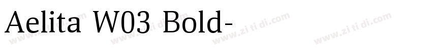 Aelita W03 Bold字体转换